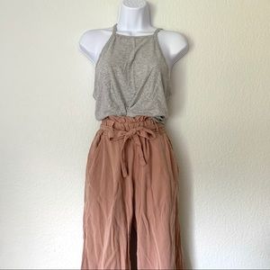 Thread & Supply Wide Leg Paper Bag Pants